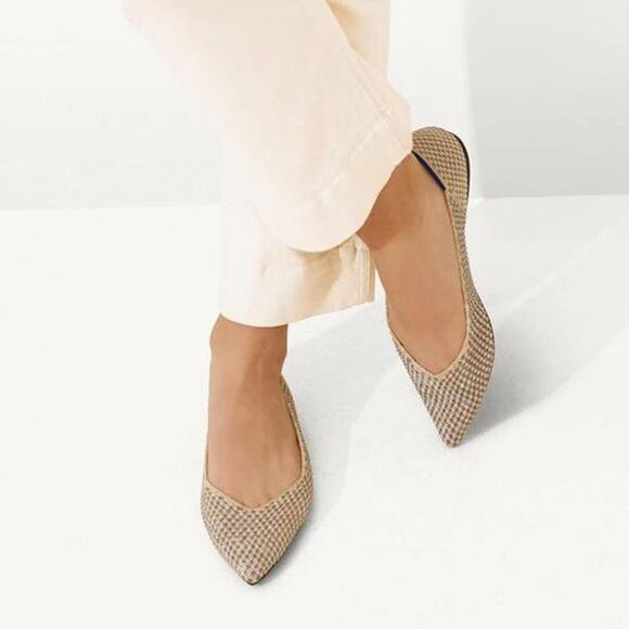 Rothy's The Point Multi Metallic Flat 11 New Gold Eco Friendly Retired - Picture 3 of 12